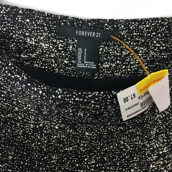 Forever 21 Black & Silver Shorts S - Picture 4 of 4